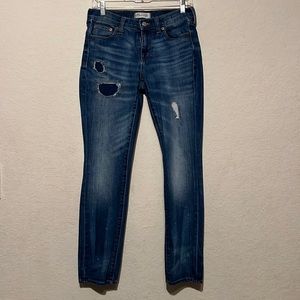 Madewell splattered and distressed boy jean size 25
